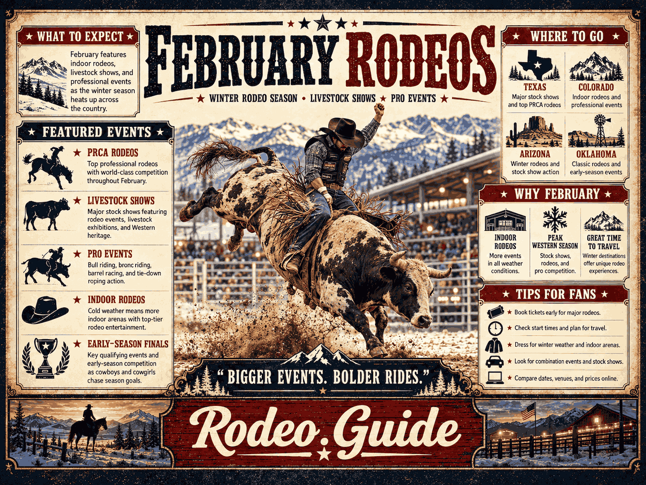 February rodeo guide featuring winter rodeos February rodeo guide featuring winter rodeos